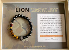 Load image into Gallery viewer, Lion Mentality (onyx-tigers eye)