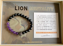 Load image into Gallery viewer, Lion Mentality (onyx-amethyst)