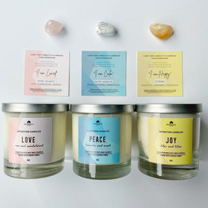 Set of 3 intention candles